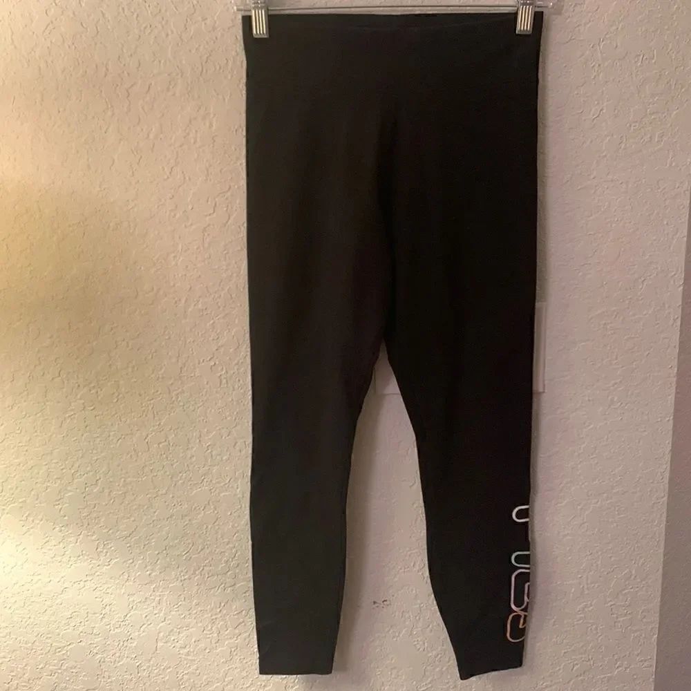 Fila Black Cotton Blend Leggings Size S